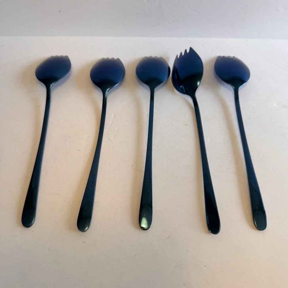 Buyer StarBlue‎ Sporks 2 in 1 Spoons Forks 5 Pieces Stainless Steel